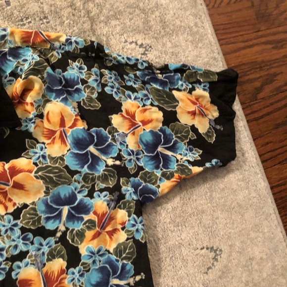 Bajan Blue Button Down Shirt Medium - Picture 4 of 9